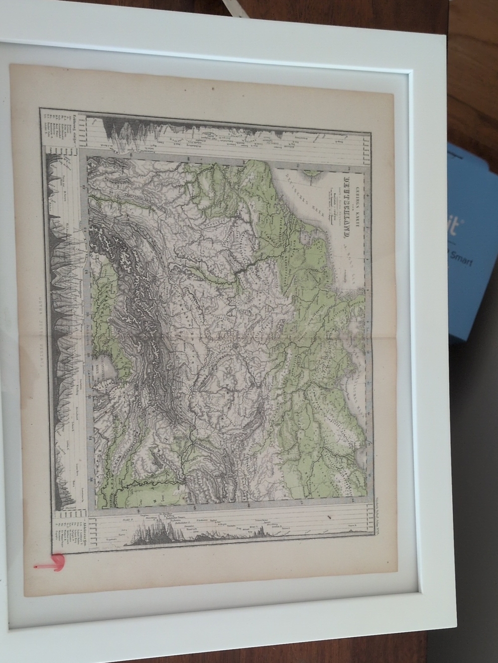 Vintage Framed Map